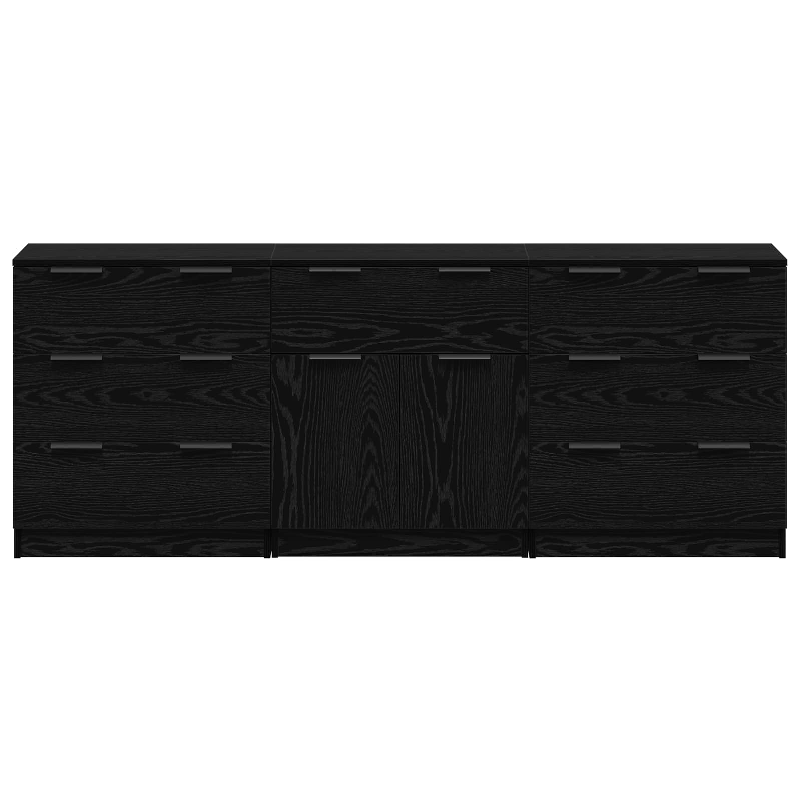 Buffet 3 pcs Chêne noir 181 x 30 x 70 cm Bois d'ingénierie - XIOS