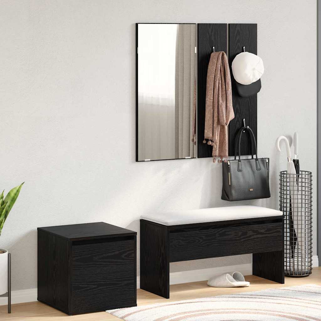 Ensemble de meubles d'entrée 3 pcs Chêne noir 80 x 31 x 40 cm - XIOS