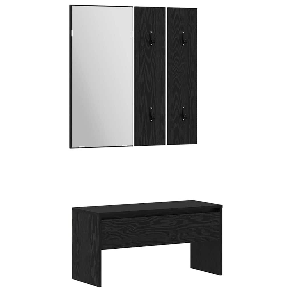 Ensemble de meubles d'entrée 3 pcs Chêne noir 80 x 31 x 40 cm - XIOS