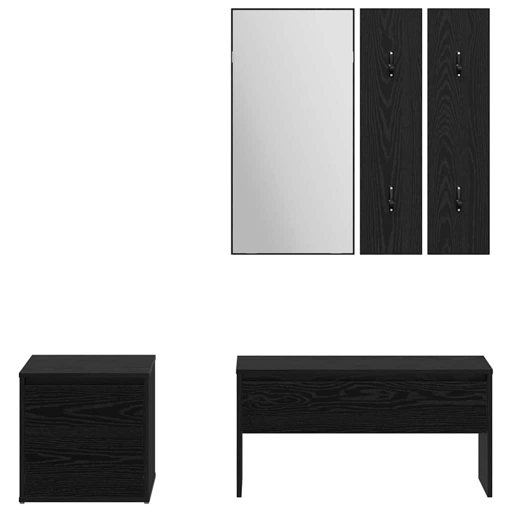 Ensemble de meubles d'entrée 3 pcs Chêne noir 80 x 31 x 40 cm - XIOS