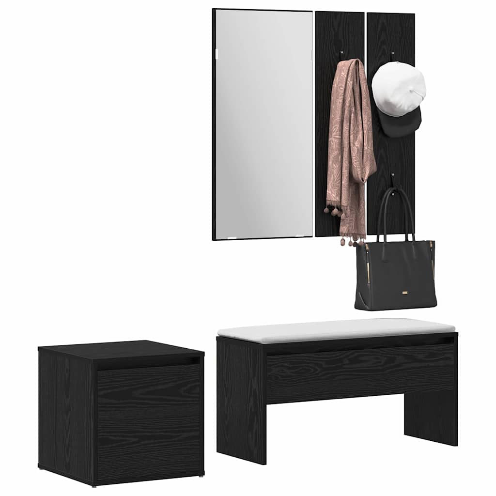 Ensemble de meubles d'entrée 3 pcs Chêne noir 80 x 31 x 40 cm - XIOS