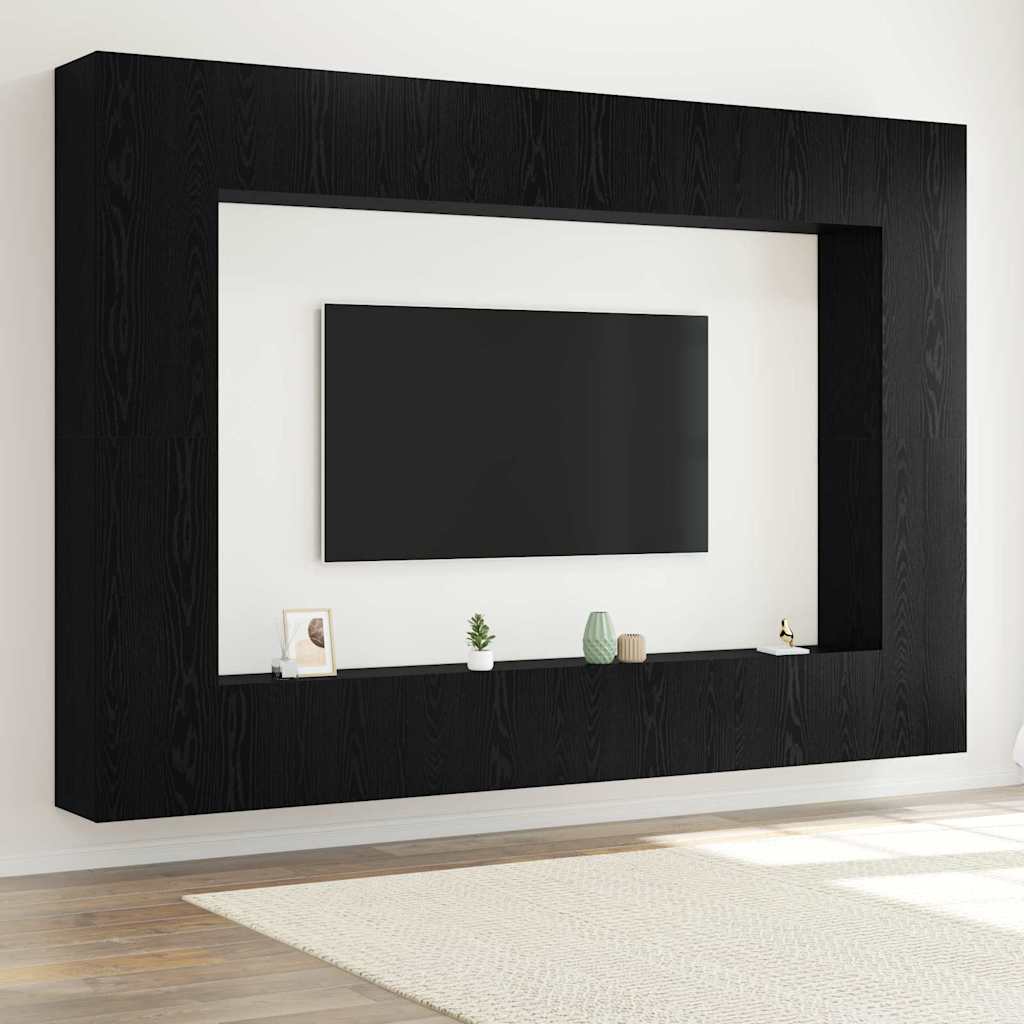 Ensemble meuble TV 8 pcs Chêne noir 100 x 30 x 30 cm - XIOS