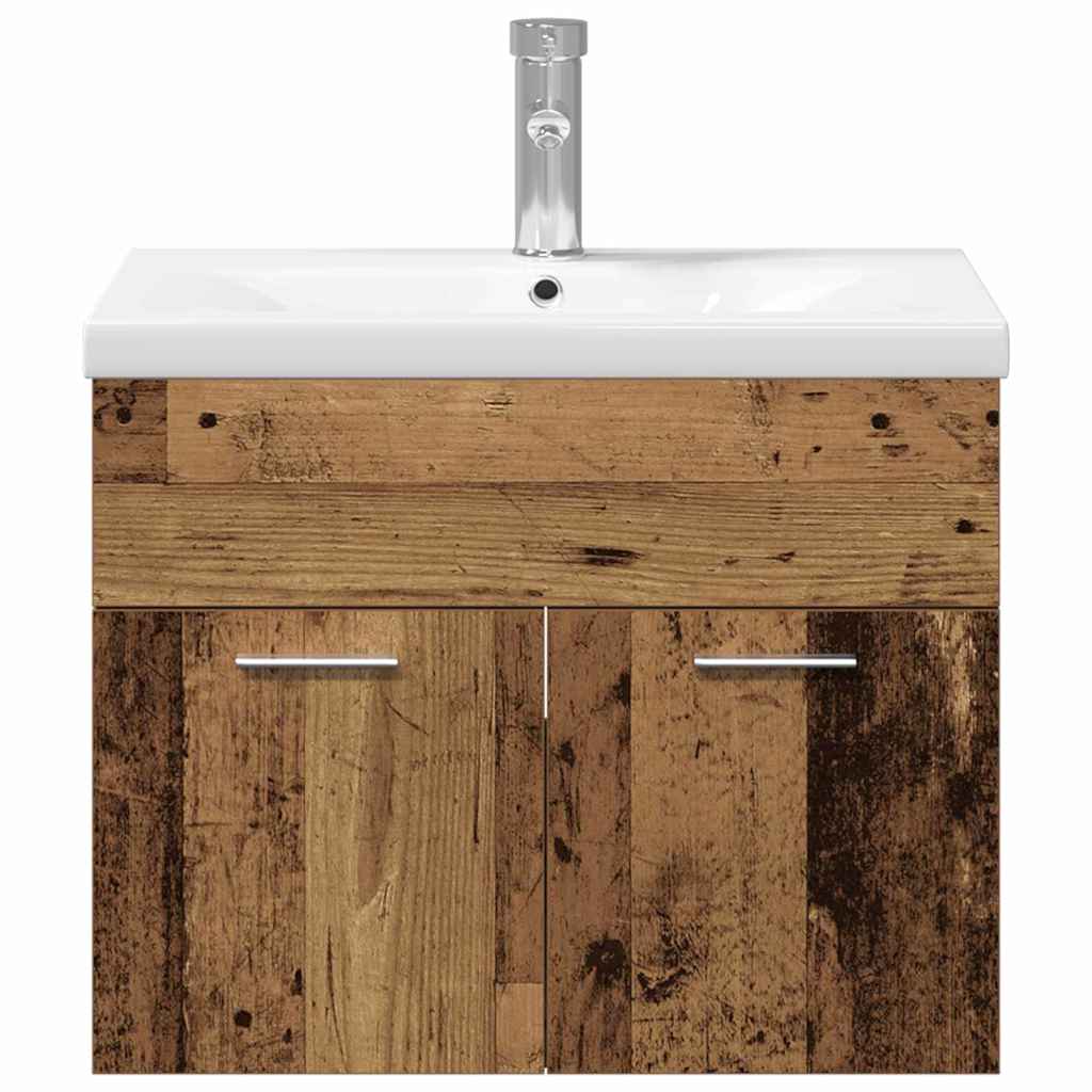Ensemble de mobilier de salle de bain 3 pièces Marron