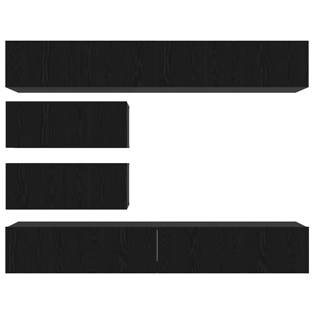 Ensemble meuble TV 6 pcs Chêne noir Bois d'ingénierie - XIOS