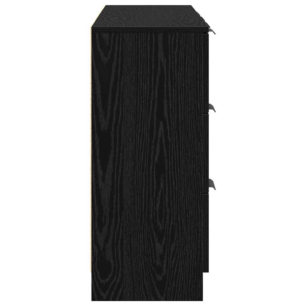 Buffet 3 pcs Chêne noir 121 x 30 x 70 cm Bois d'ingénierie - XIOS