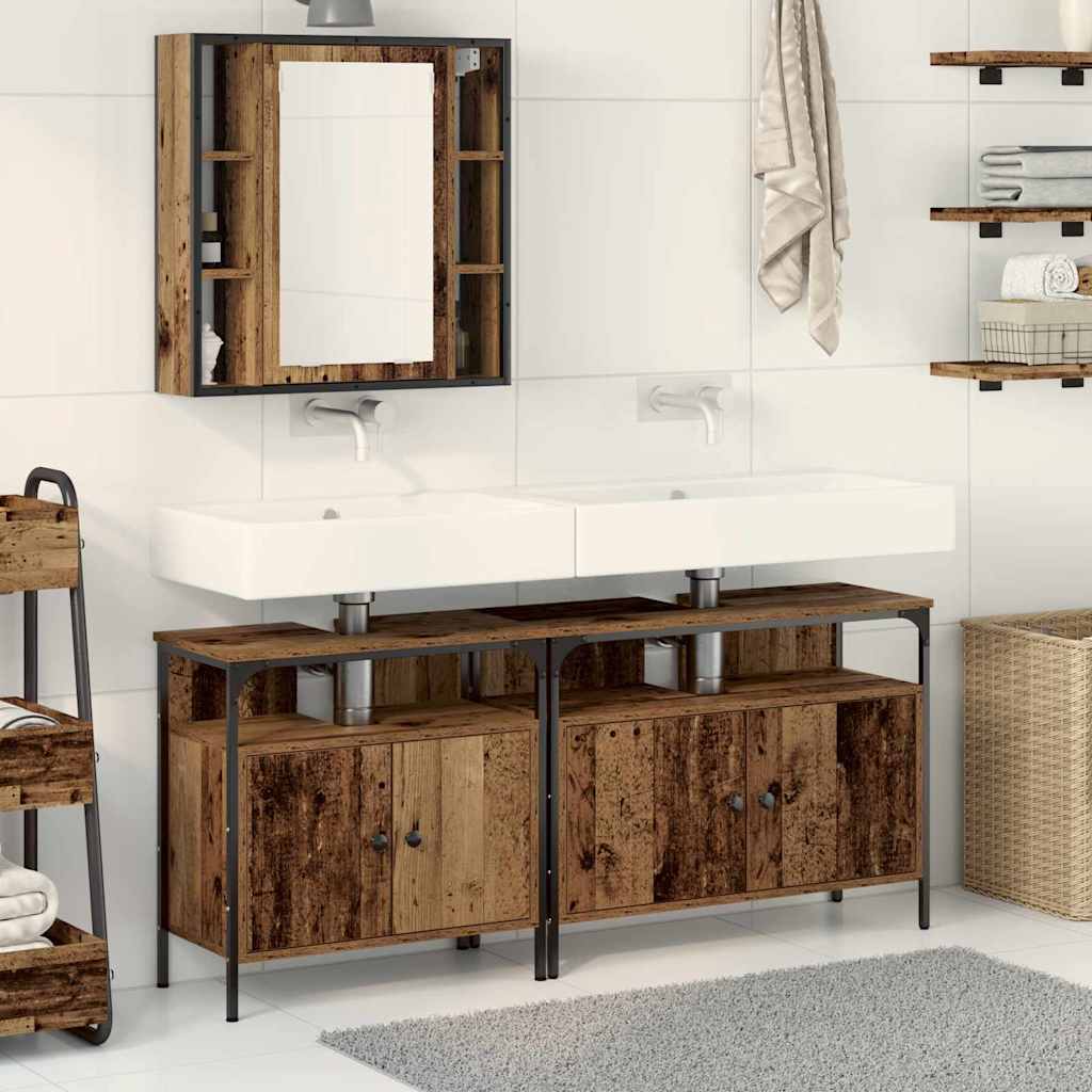 Meubles de salle de bain 3 pc Marron 80 x 30 x 60 cm - XIOS