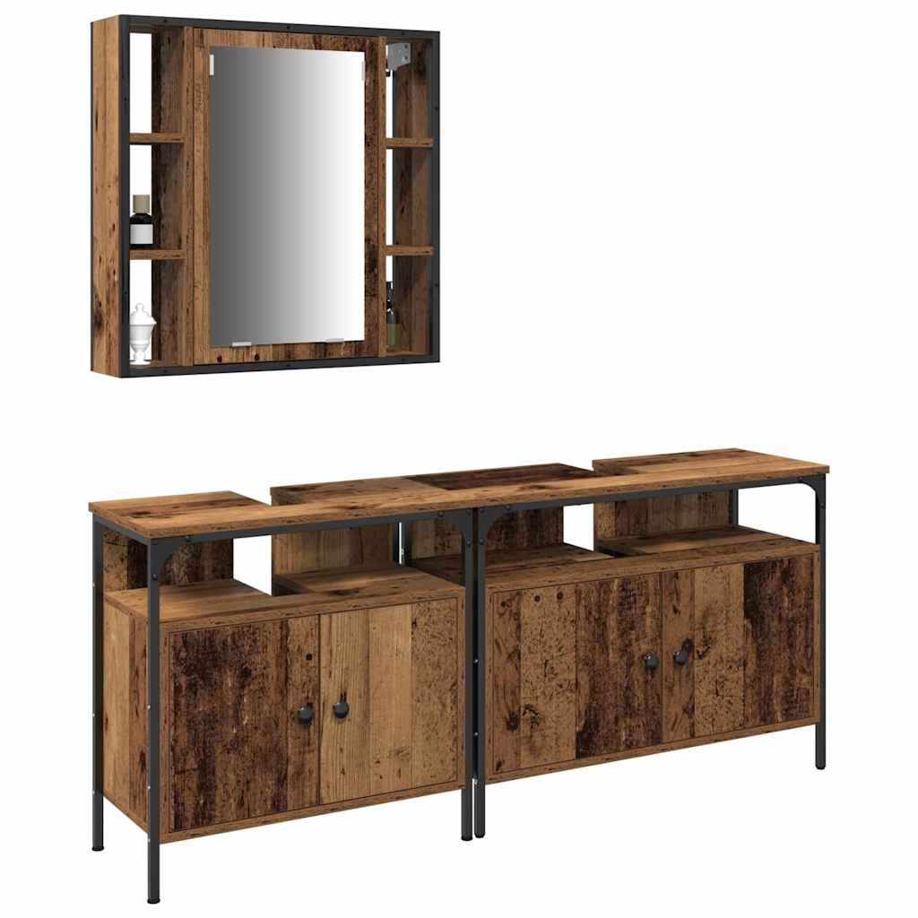 Meubles de salle de bain 3 pc Marron 80 x 30 x 60 cm - XIOS