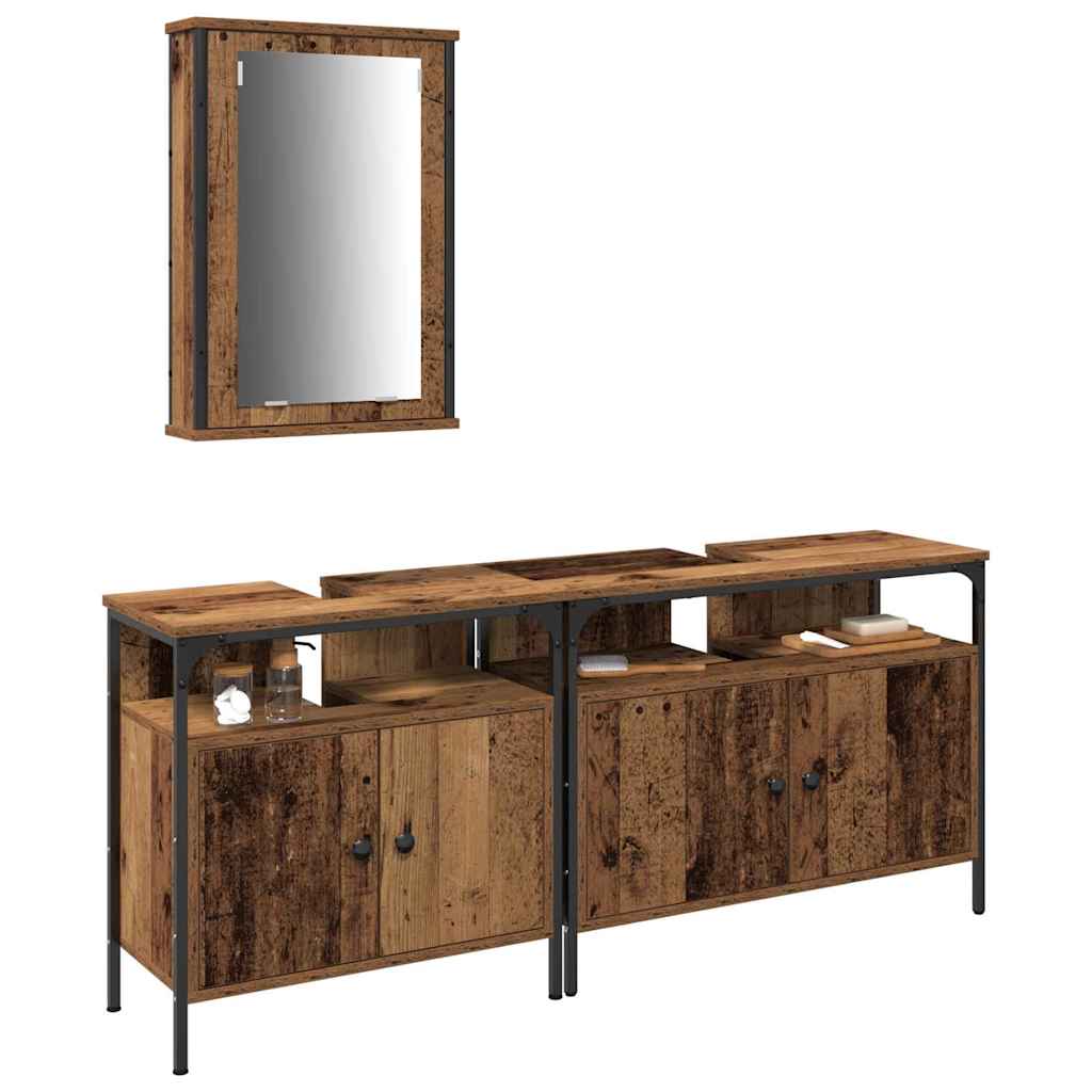 Meubles de salle de bain 3 pc Marron 80 x 30 x 60 cm - XIOS
