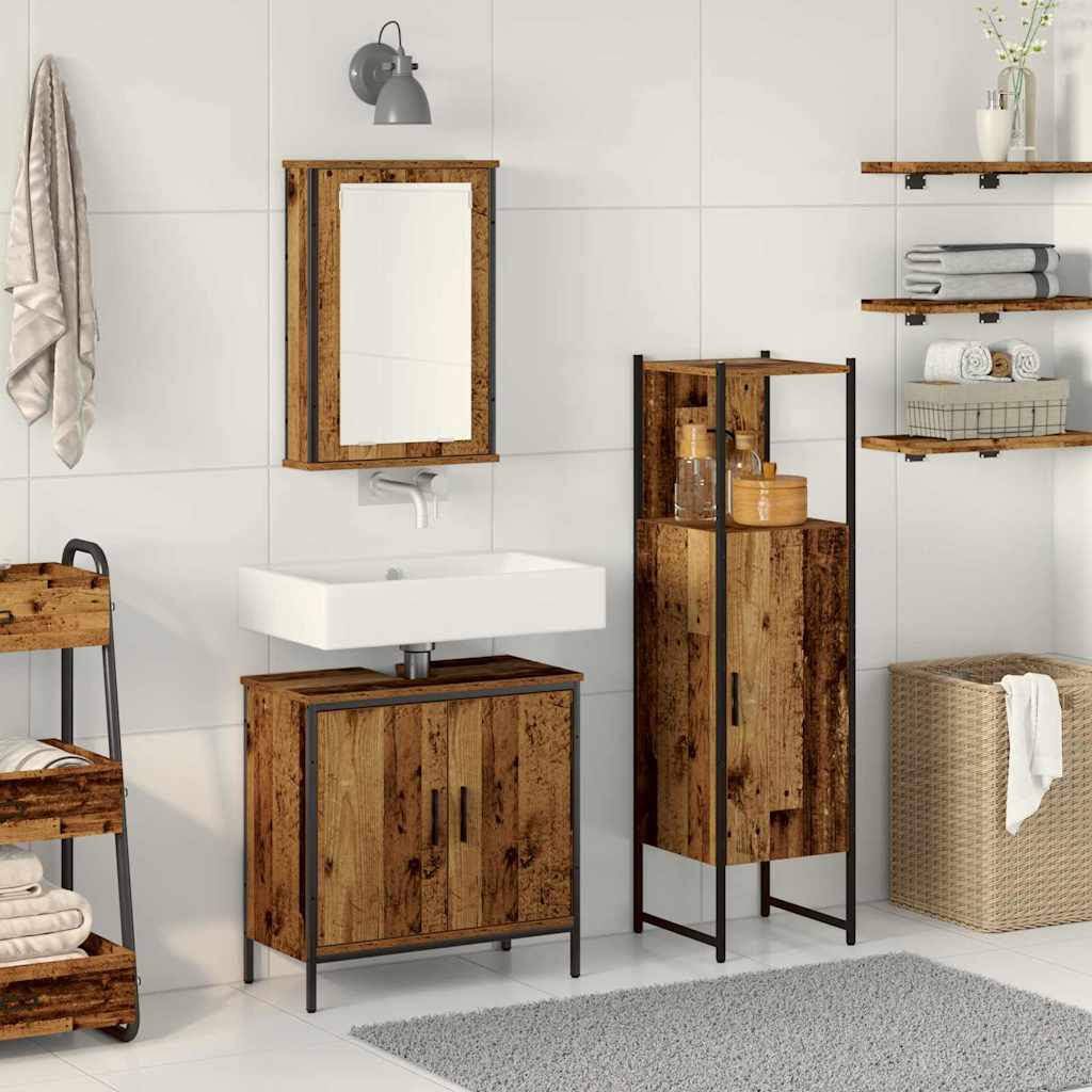 Ensemble de mobilier de salle de bain 3 pc Marron