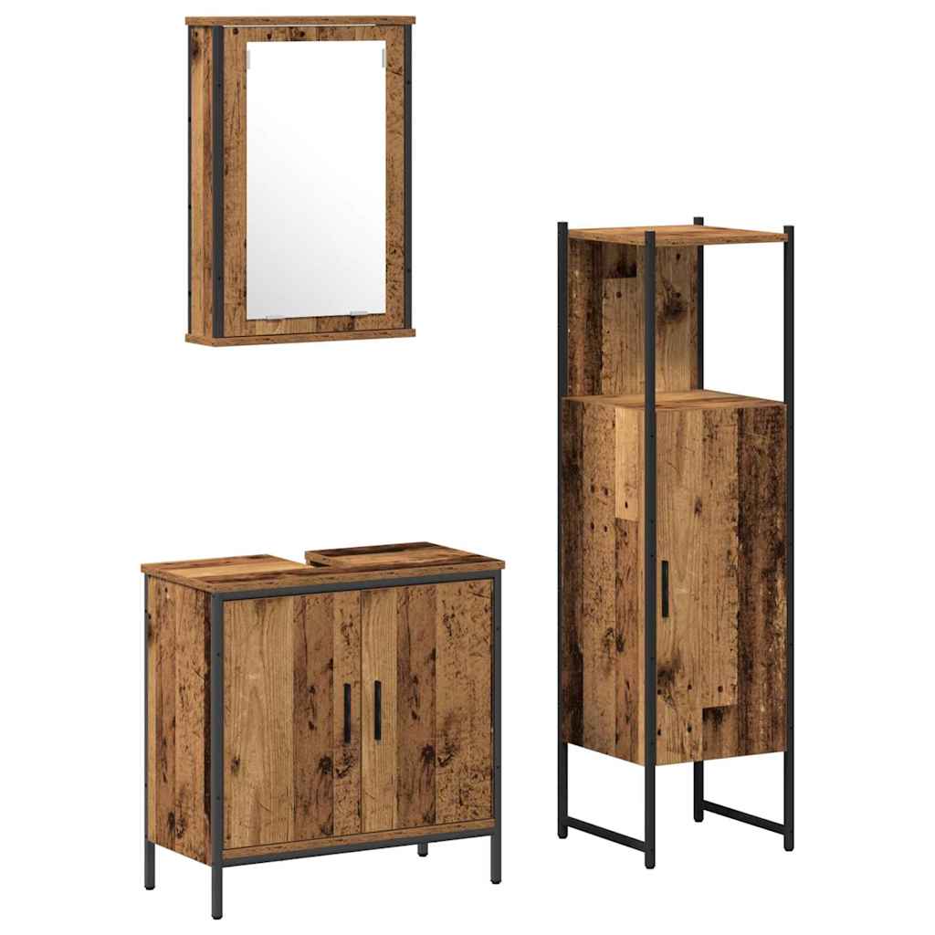 Ensemble de mobilier de salle de bain 3 pc Marron