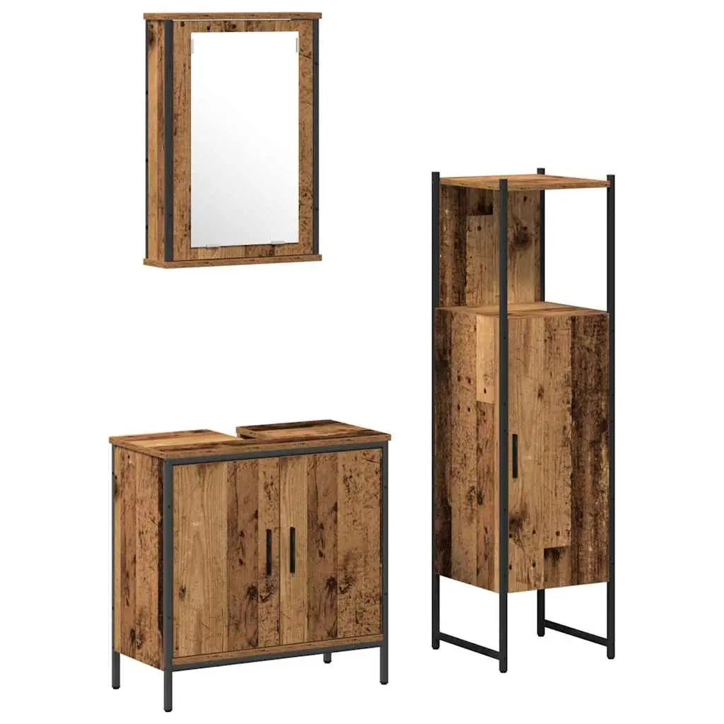 Ensemble de mobilier de salle de bain 3 pc Marron - XIOS