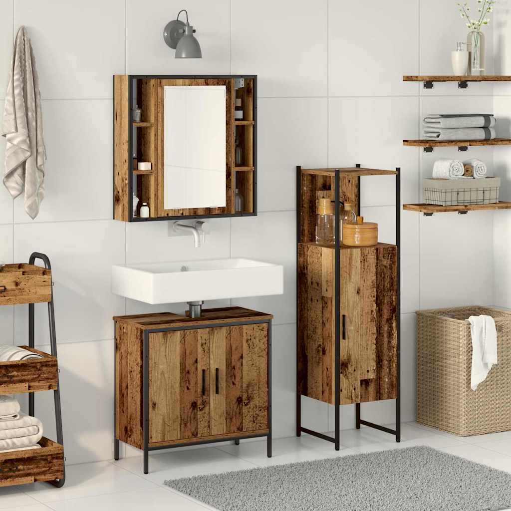 Ensemble de mobilier de salle de bain 3 pc Marron