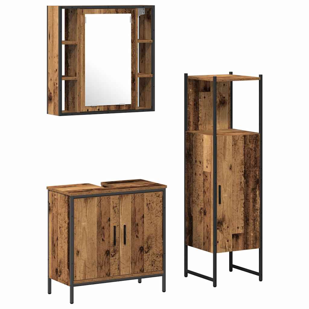 Ensemble de mobilier de salle de bain 3 pc Marron