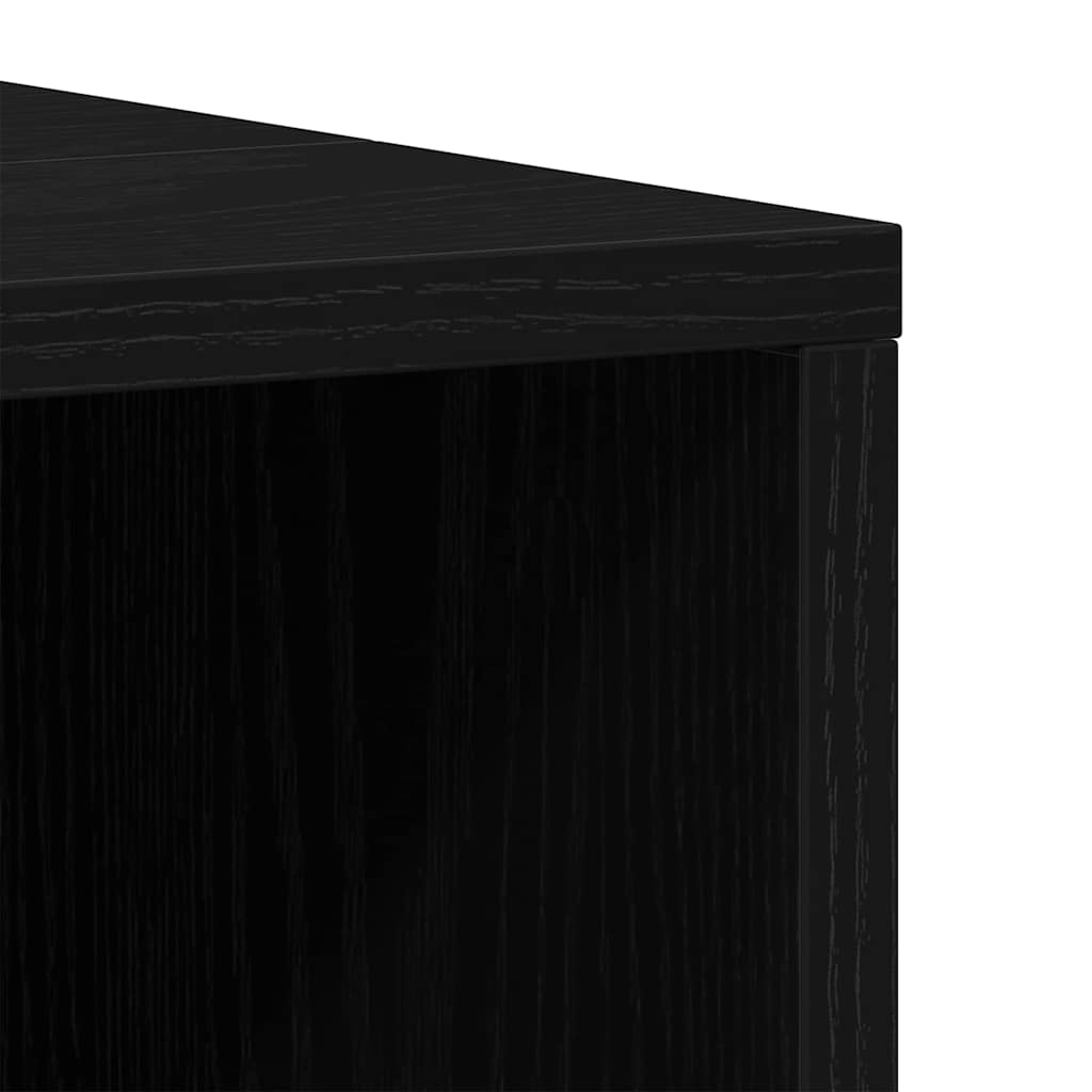 Ensemble de mobilier de salle de bain 3 pc Noir 80 x 33 x 60 cm
