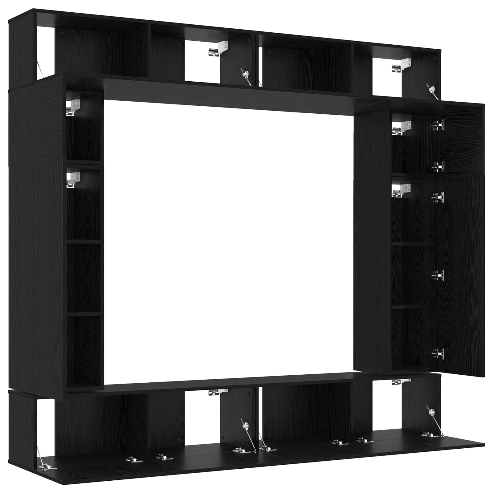Ensemble meuble TV 8 pcs Chêne noir Bois d'ingénierie - XIOS