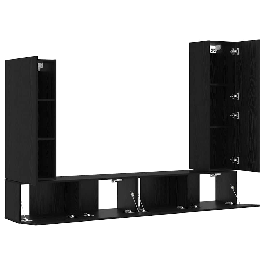 Ensemble meuble TV 4 pcs Chêne noir Bois d'ingénierie - XIOS
