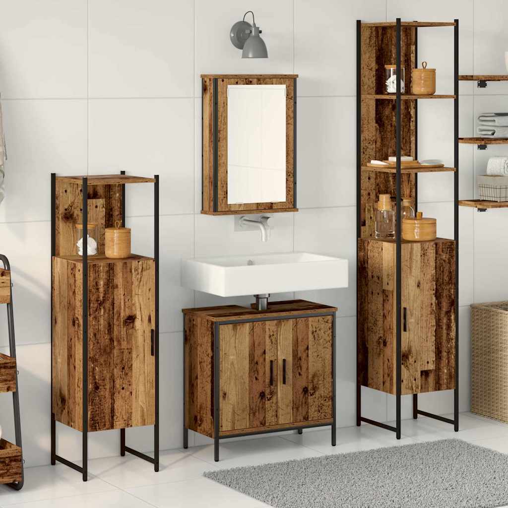 Ensemble de mobilier de salle de bain 4 pc Marron