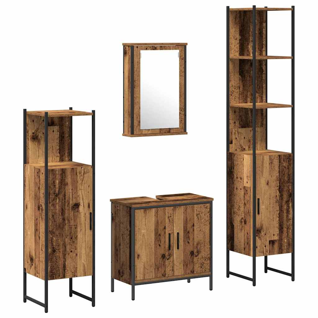 Ensemble de mobilier de salle de bain 4 pc Marron