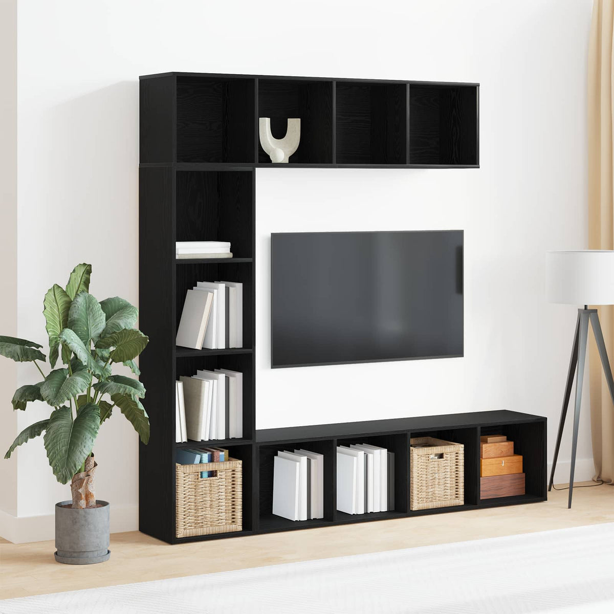 Étagère 12 niveaux 3 pc 36 x 30 x 143 cm Bois d'ingénierie - XIOS