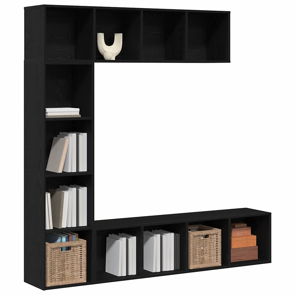 Bibliothèque 3 pcs Chêne noir 36 x 30 x 143 cm - XIOS