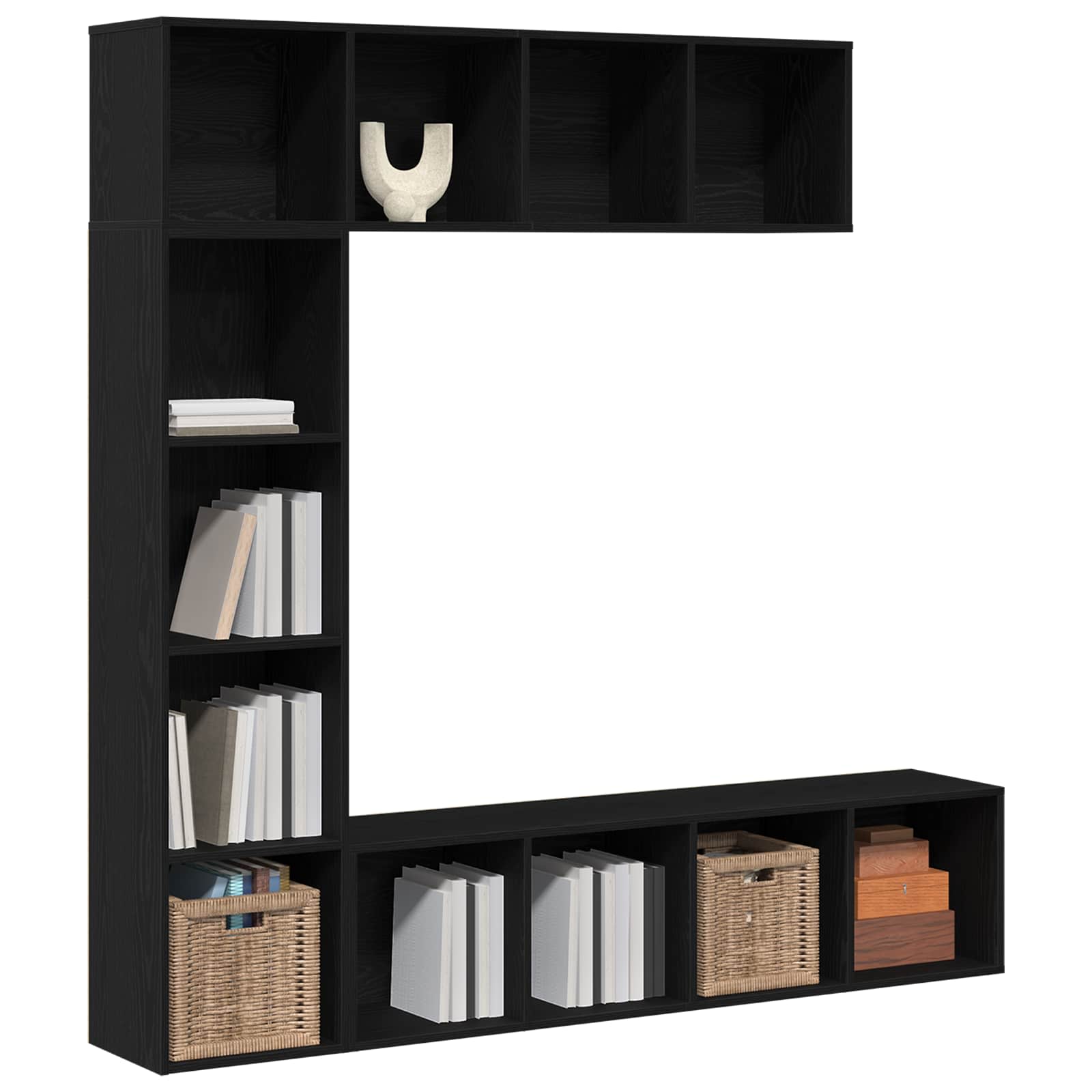 Étagère 12 niveaux 3 pc 36 x 30 x 143 cm Bois d'ingénierie - XIOS