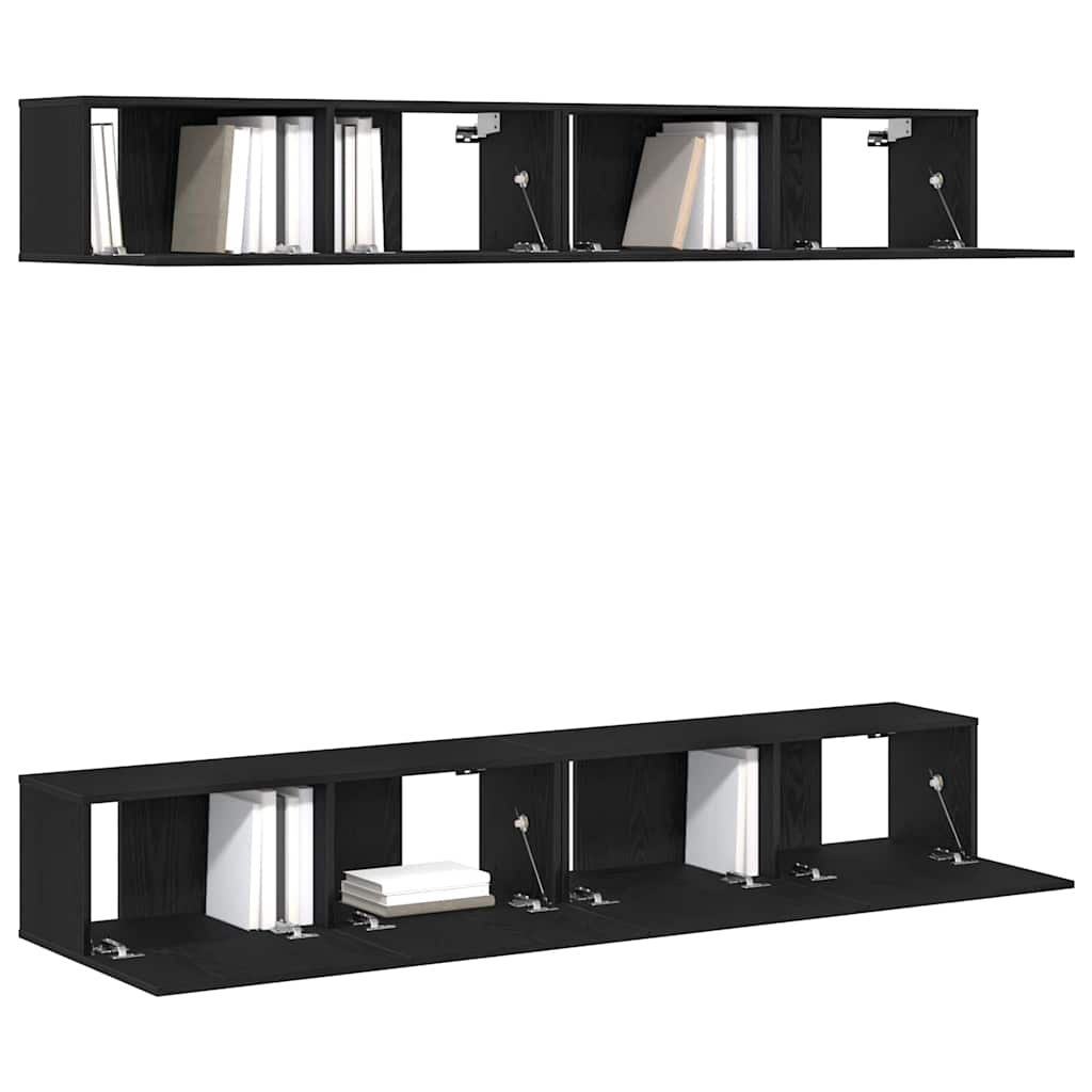 Ensemble meuble TV 4 pcs Chêne noir 100 x 30 x 30 cm - XIOS