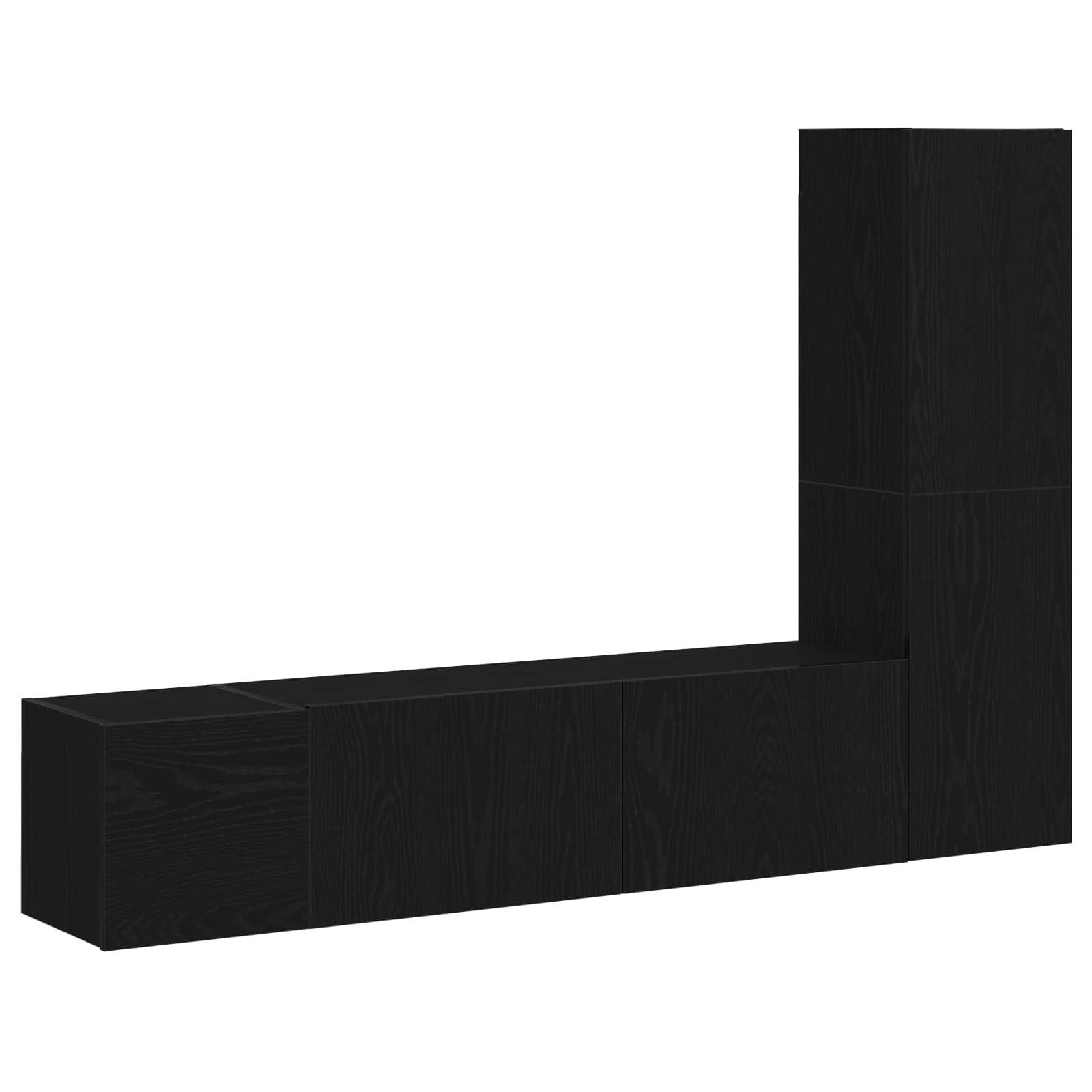 Ensemble meuble TV 4 pcs Chêne noir 130,5 x 30 x 140 cm - XIOS