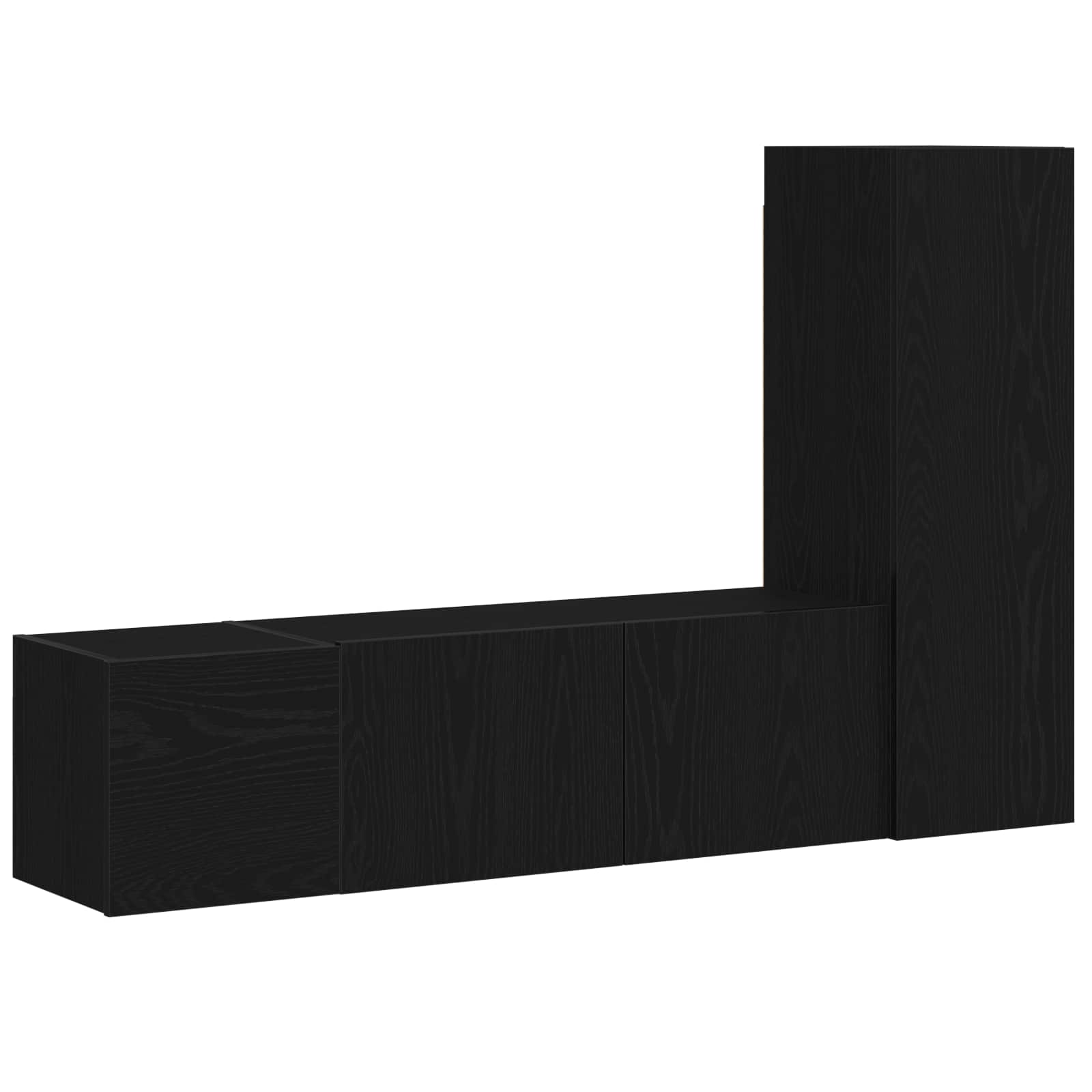Ensemble meuble TV 3 pcs Chêne noir 130,5 x 30 x 140 cm - XIOS