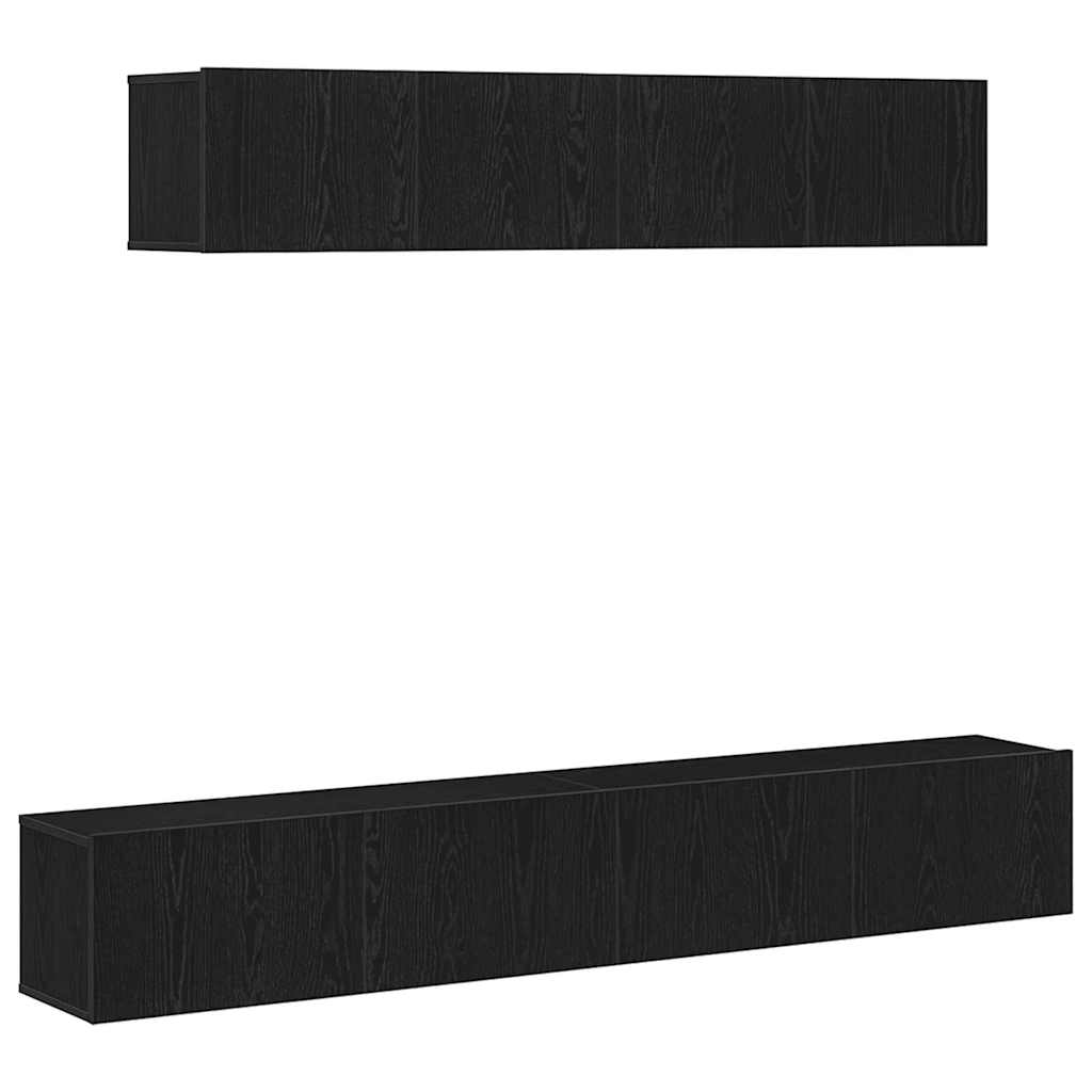 Ensemble meuble TV 4 pcs Chêne noir Bois d'ingénierie - XIOS