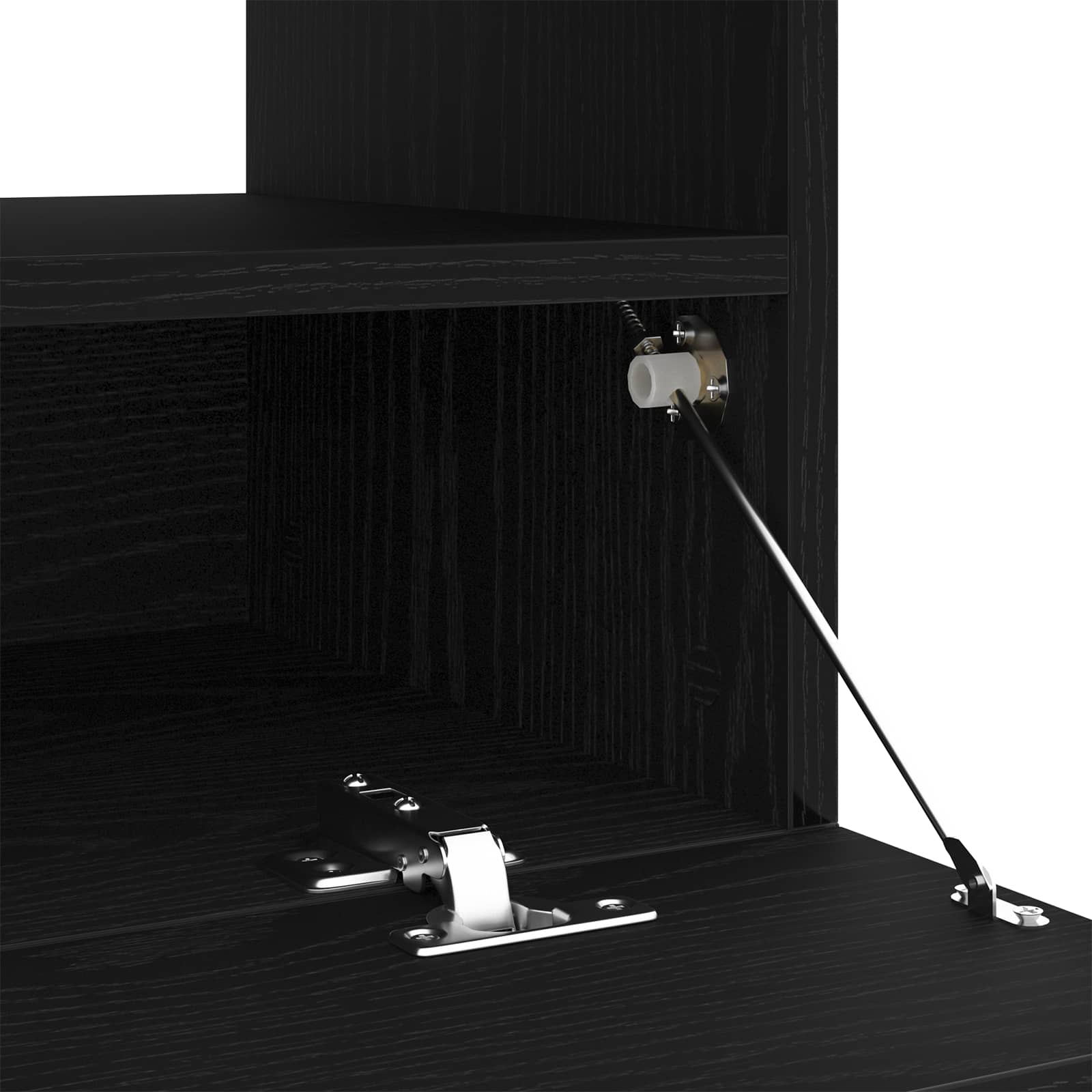 Ensemble meuble TV Montage mural 2 pcs Noir 200 x 35 x 40 cm