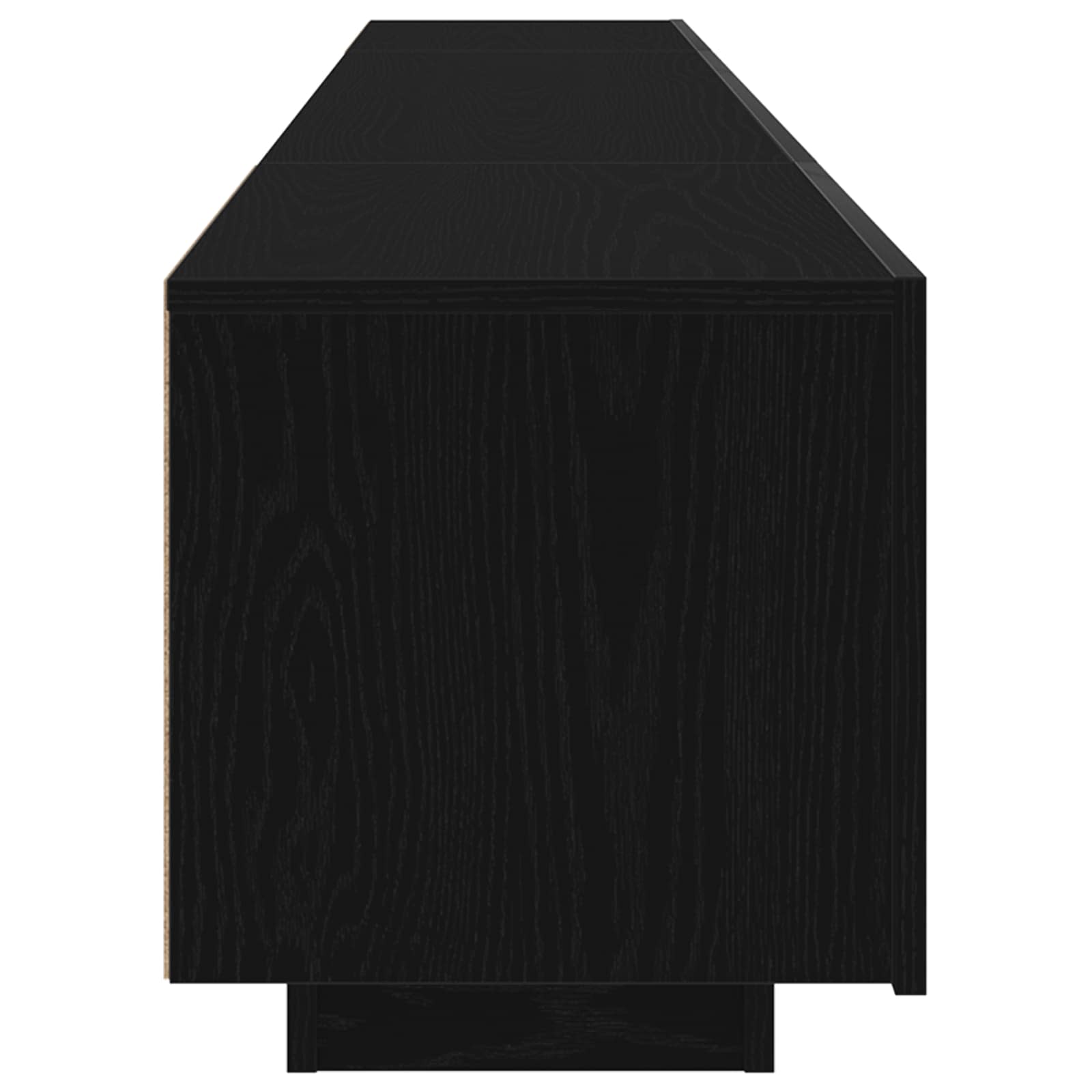 Ensemble meuble TV Montage mural 2 pcs Noir 200 x 35 x 40 cm