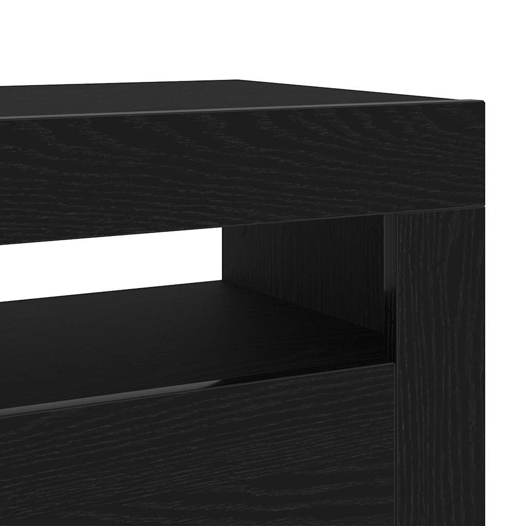 Cabinet de chevet Chêne noir 60 x 35 x 40 cm Bois d'ingénierie - XIOS