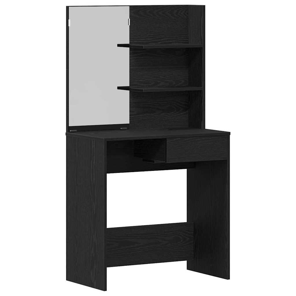 Ensemble de Coiffeuse avec tiroir Chêne noir 74.5 x 40 x 141 cm - XIOS