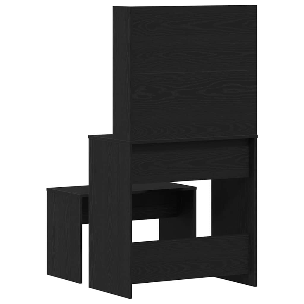 Ensemble de Coiffeuse avec tiroir Chêne noir 74.5 x 40 x 141 cm - XIOS