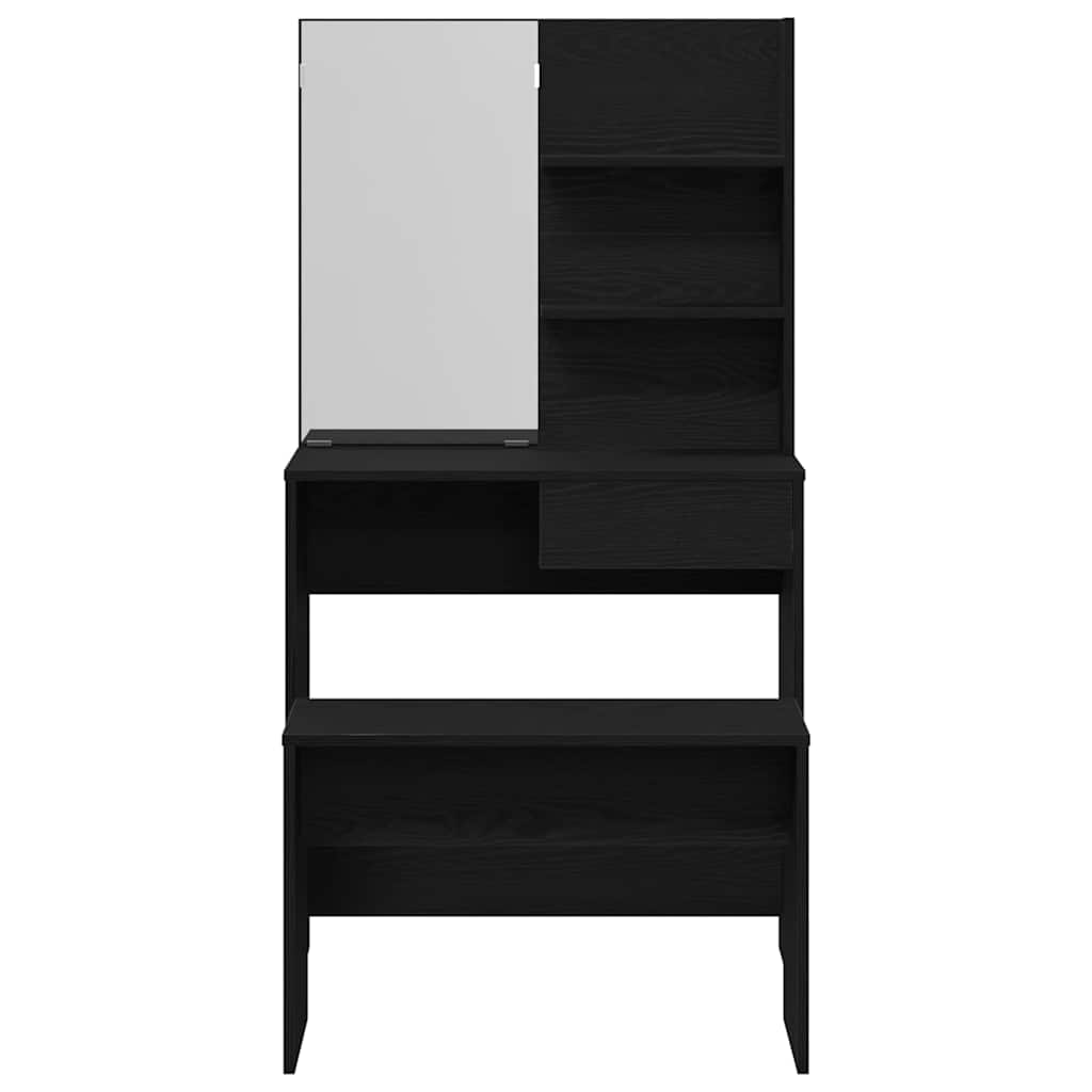 Ensemble de Coiffeuse avec tiroir Chêne noir 74.5 x 40 x 141 cm - XIOS