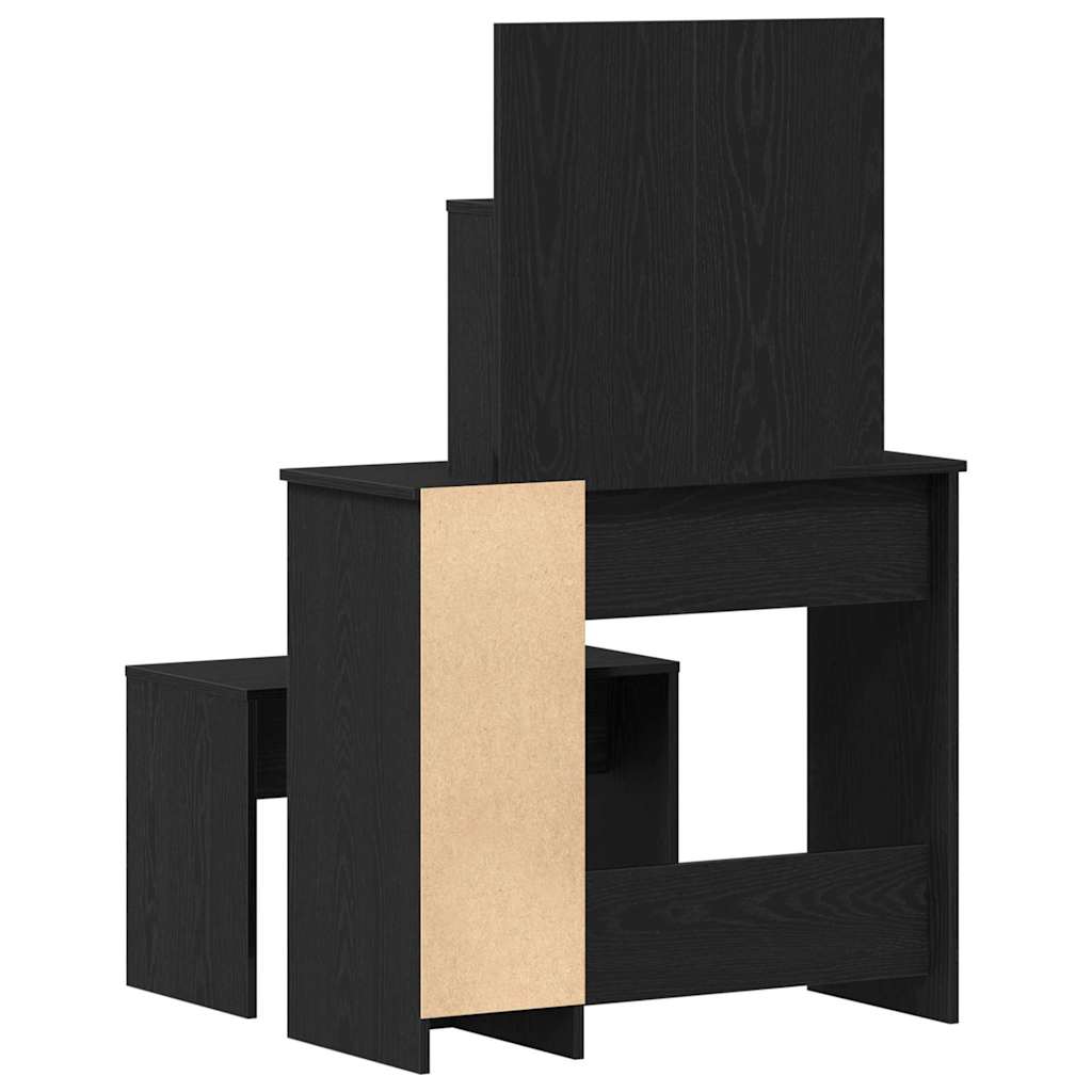 Ensemble de Coiffeuse avec tiroir Chêne noir 86.5 x 35 x 136 cm - XIOS