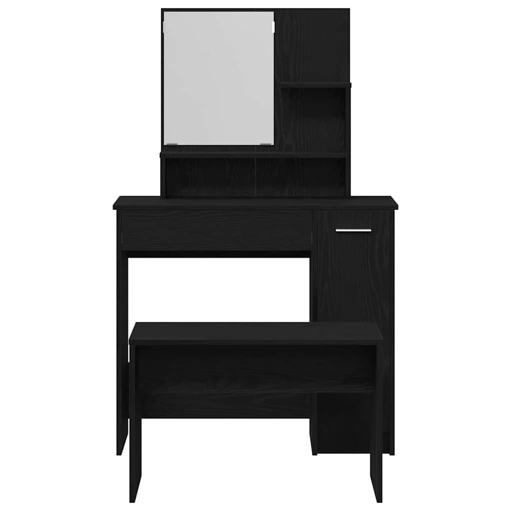 Ensemble de Coiffeuse avec tiroir Chêne noir 86.5 x 35 x 136 cm - XIOS