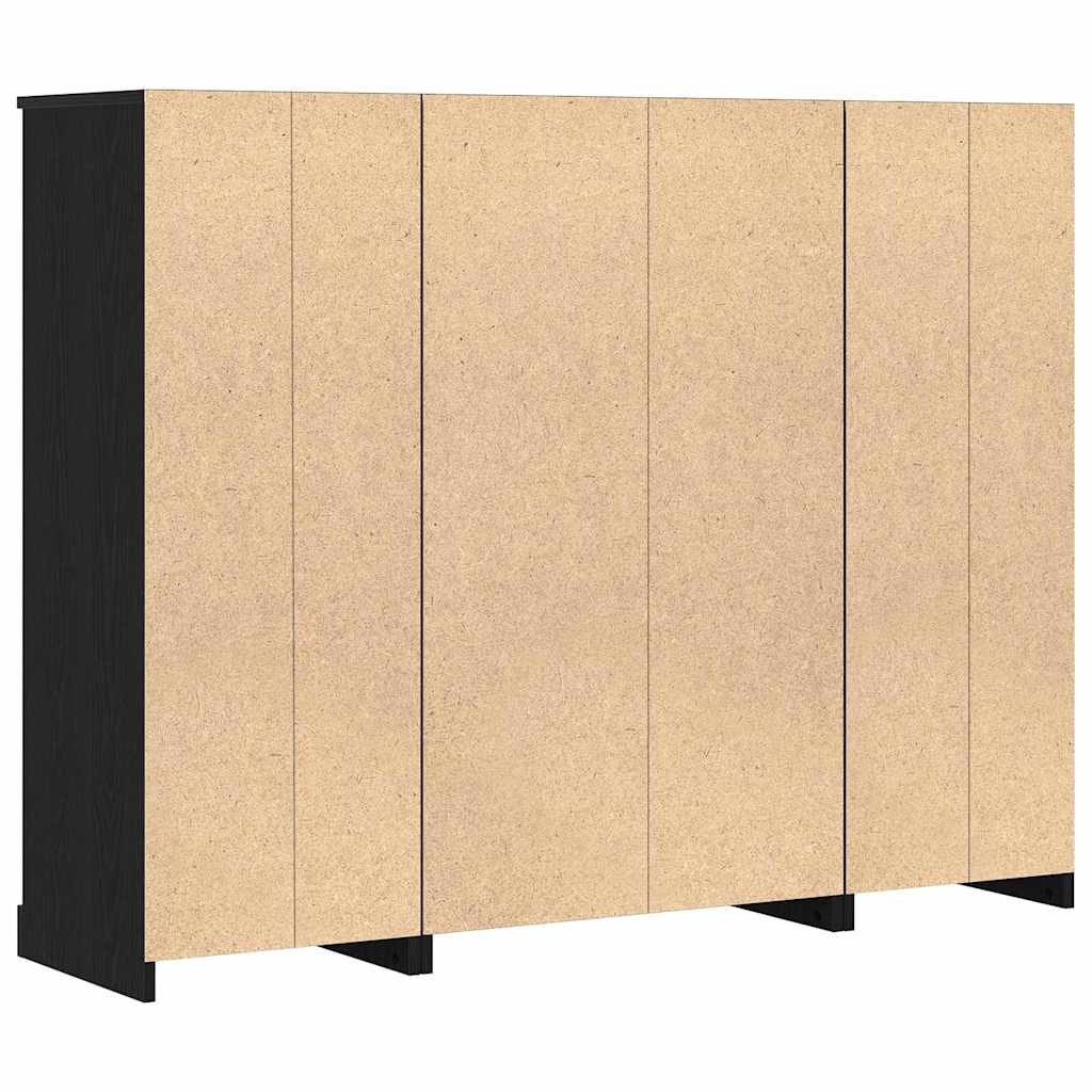 Highboard Chêne noir 132 x 35,5 x 103,5 cm Bois d'ingénierie - XIOS