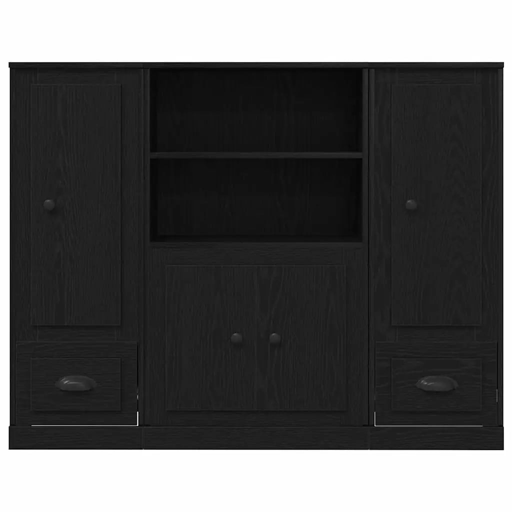 Highboard Chêne noir 132 x 35,5 x 103,5 cm Bois d’ingénierie - XIOS