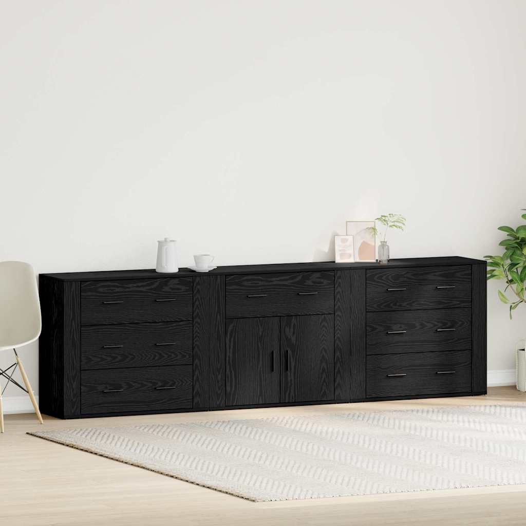Meuble de rangement avec tiroir Chêne noir 240 x 33 x 70 cm - XIOS