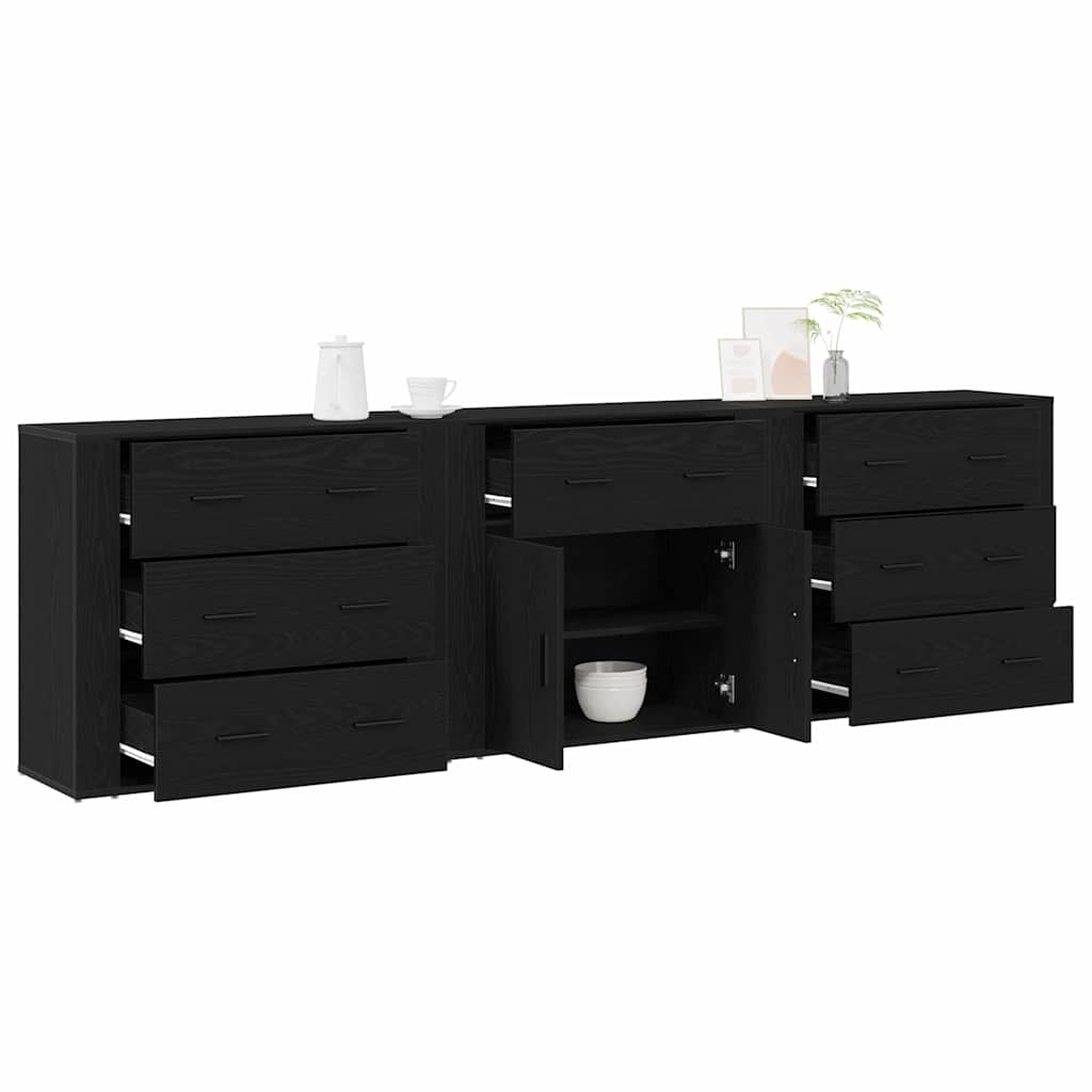 Meuble de rangement avec tiroir Chêne noir 240 x 33 x 70 cm - XIOS