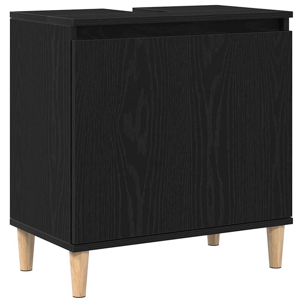 Ensemble de mobilier de salle de bain 3 pc Chêne noir