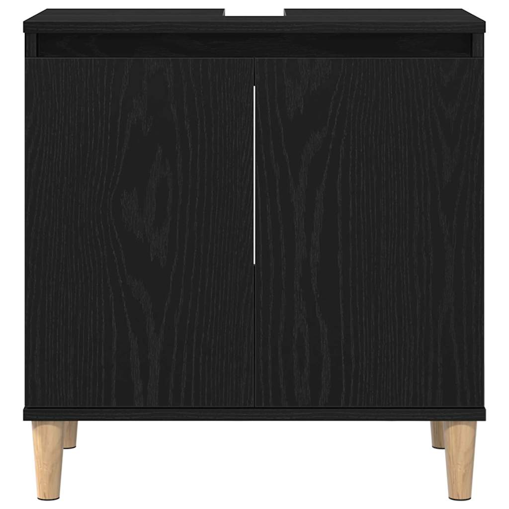 Ensemble de mobilier de salle de bain 3 pc Chêne noir