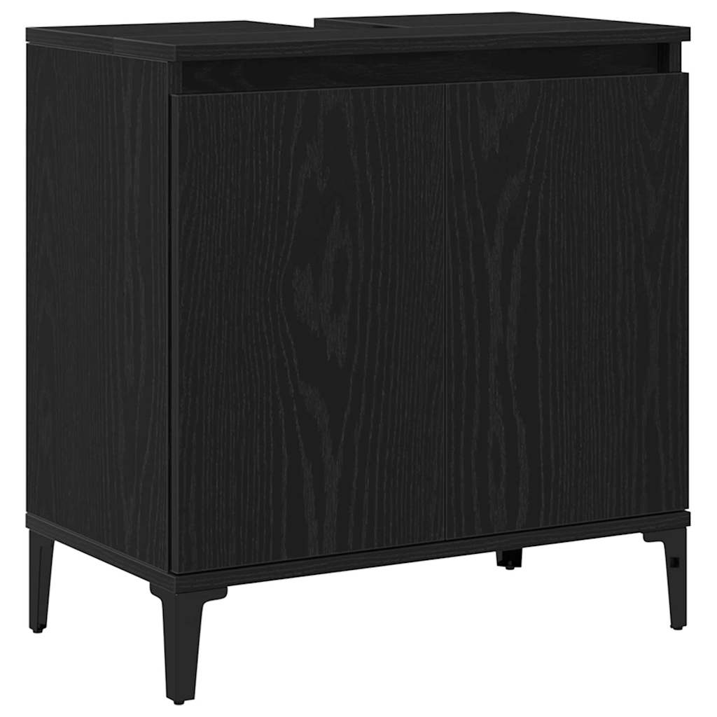 Ensemble de mobilier de salle de bain 3 pc Chêne noir