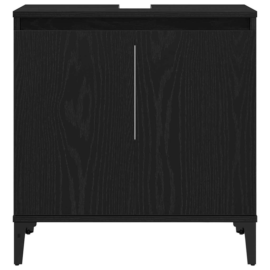 Ensemble de mobilier de salle de bain 3 pc Chêne noir
