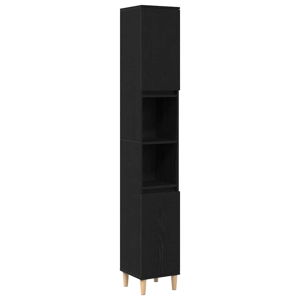 Ensemble de mobilier de salle de bain 3 pièces Chêne noir