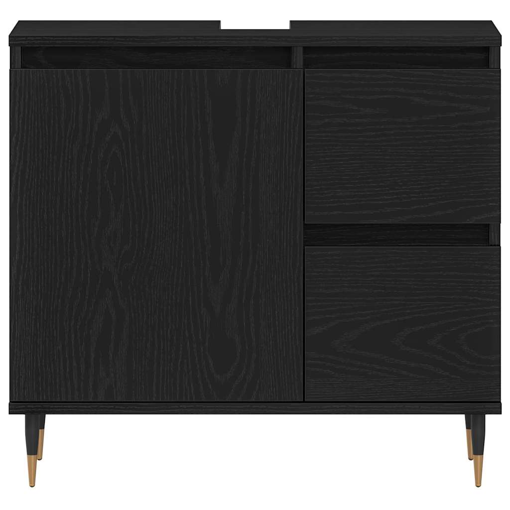 Ensemble de mobilier de salle de bain 3 pc Chêne noir