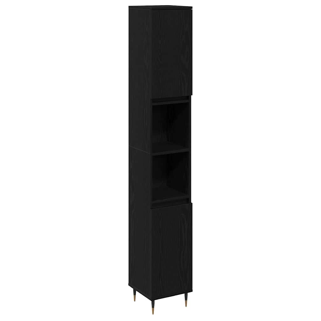 Ensemble de mobilier de salle de bain 3 pc Chêne noir