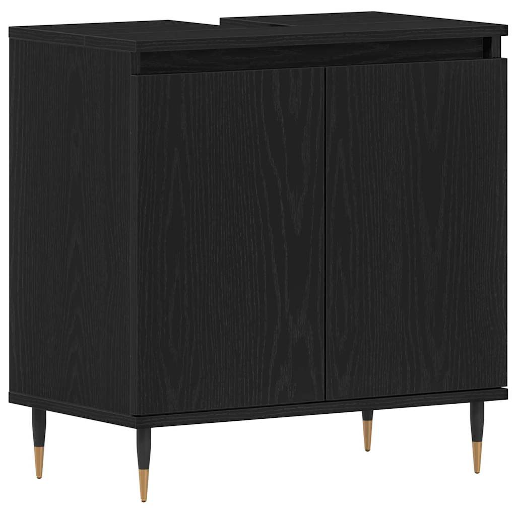 Ensemble de mobilier de salle de bain 3 pc Chêne noir