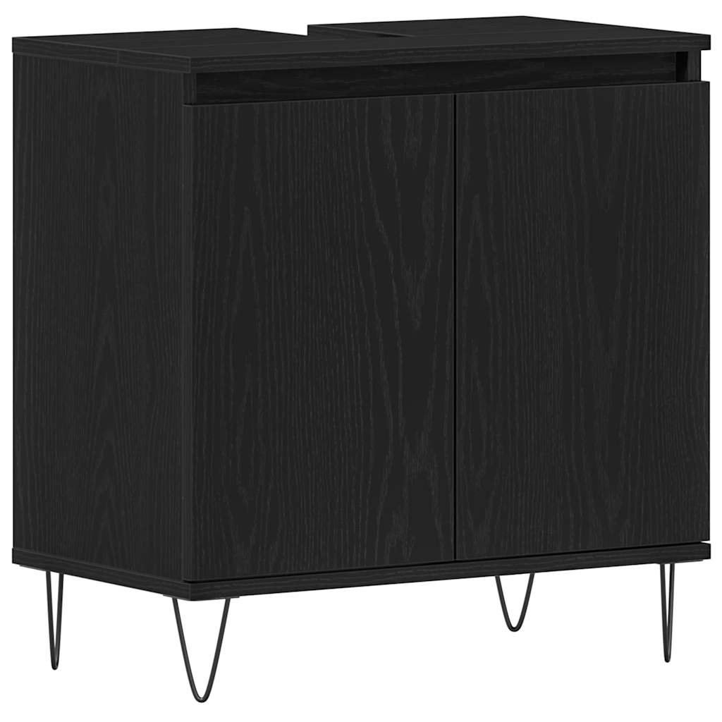 Ensemble de mobilier de salle de bain 3 pc Chêne noir